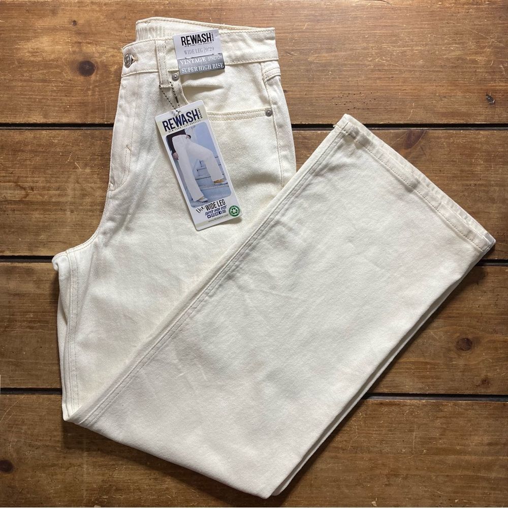 NWT Rewash Beige Wide Leg Jeans Size 29 9